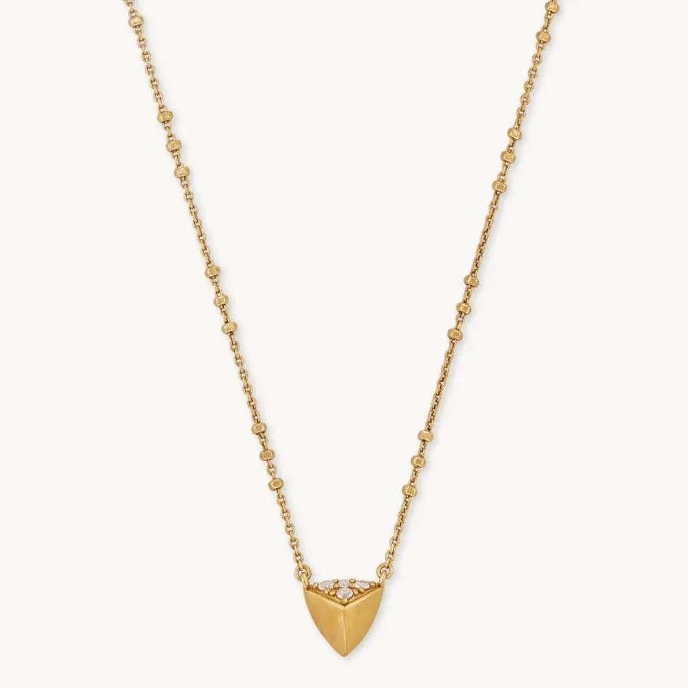 New Kenda Scott Perry Pendant Necklace in Vintage Gold - Picture 8 of 10